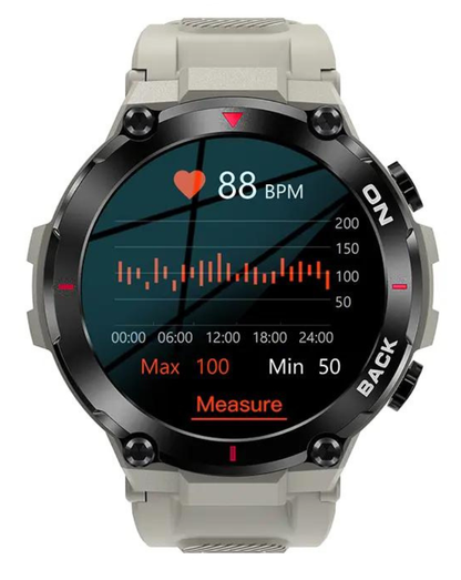 Smartwatch met GPS en sporthorloge functies zwart