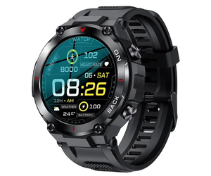 Smartwatch met GPS en sporthorloge functies zwart