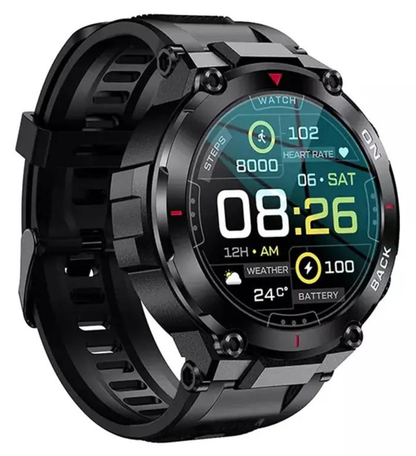Smartwatch met GPS en sporthorloge functies zwart