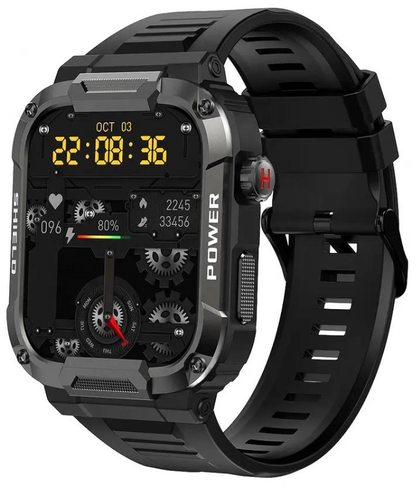 Sportieve smartwatch met hartslagmeter zwart | 8720892048141