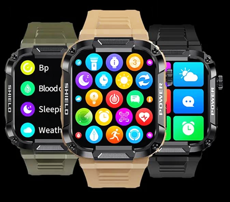 Sportieve smartwatch met hartslagmeter zwart | 8720892048141