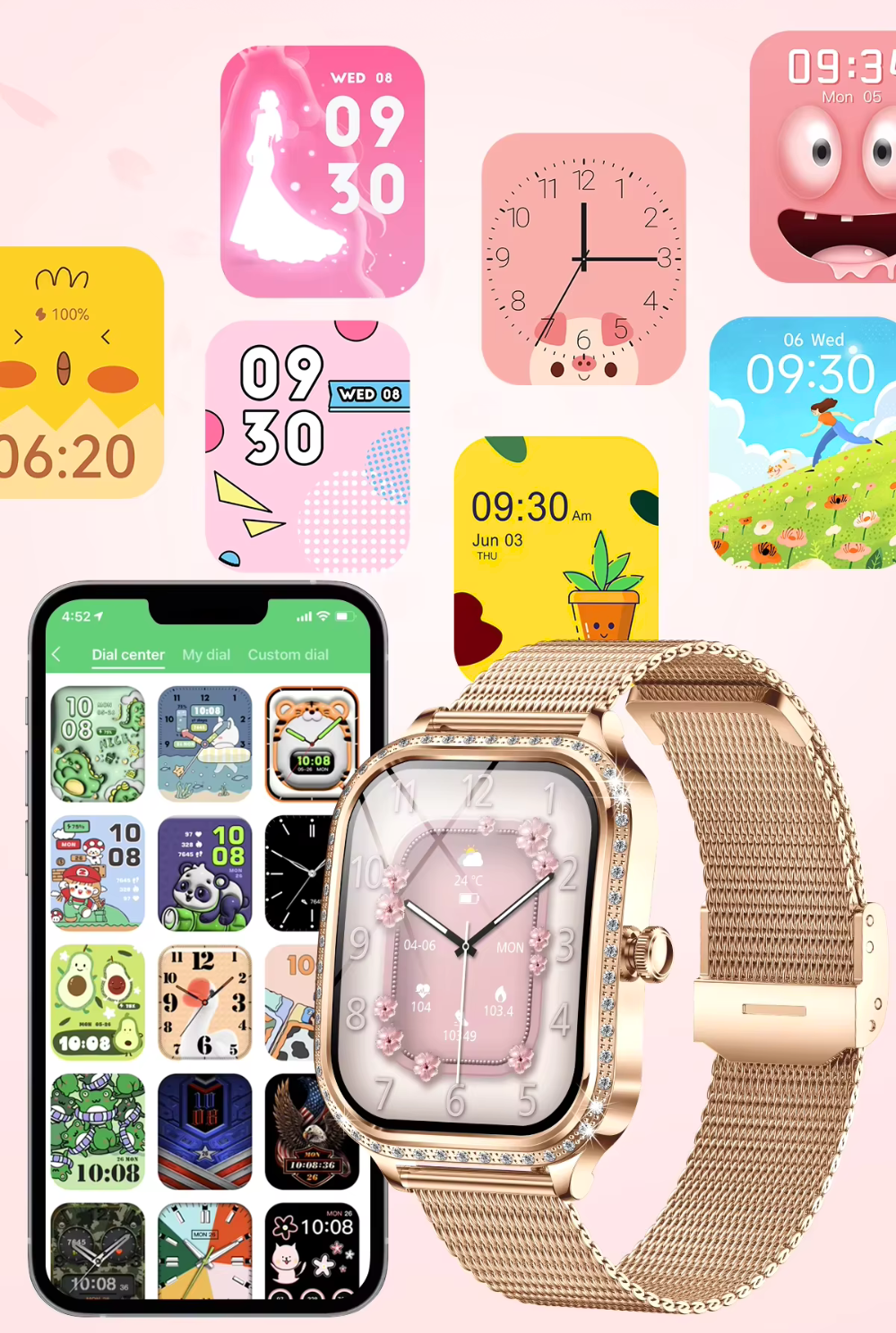 Smartwatch voor dames met bluetooth bellen