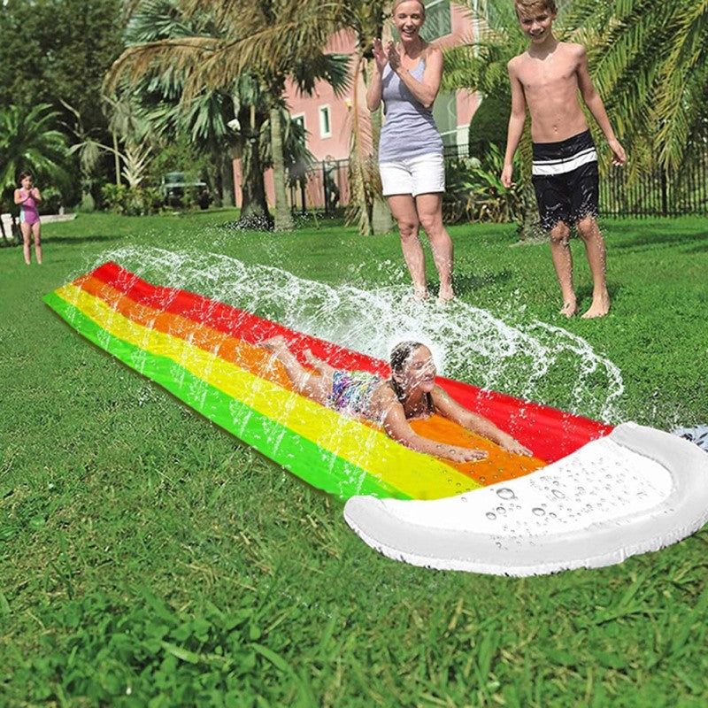 Kleurrijke waterglijbaan van 480 cm met sproeiers